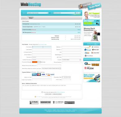Webhosting Signup Form Step 2