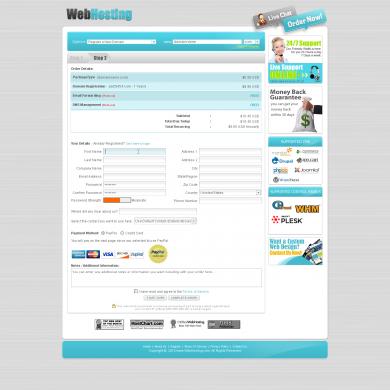 Webhosting Signup Form Step 2