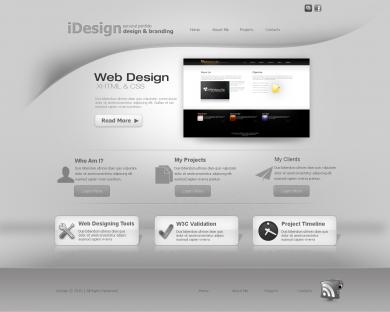 Light Gray Web Design Template