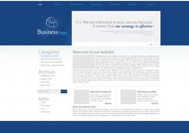 Blue Business Blog Template